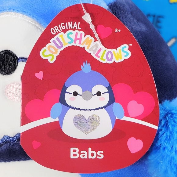 Squishmallow Babs the Blue Jay 8" UltraSoft Valentine's Day Toy Plush NWT - Picture 5 of 6